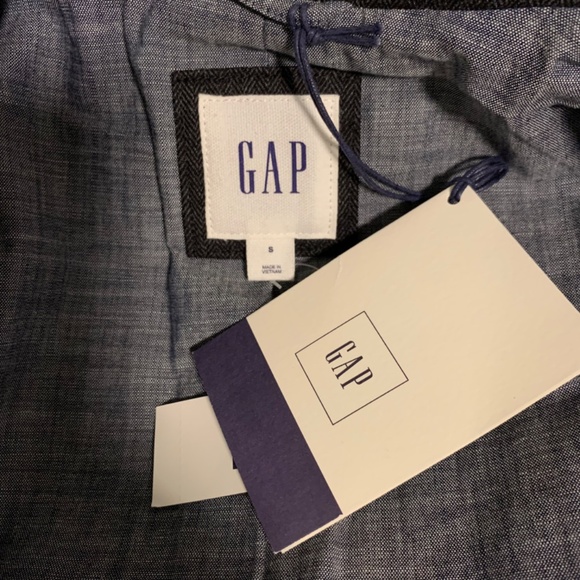 GAP Mens Dark Charcoal Cotton Blend Lined Blazer Size Small - Picture 9 of 9